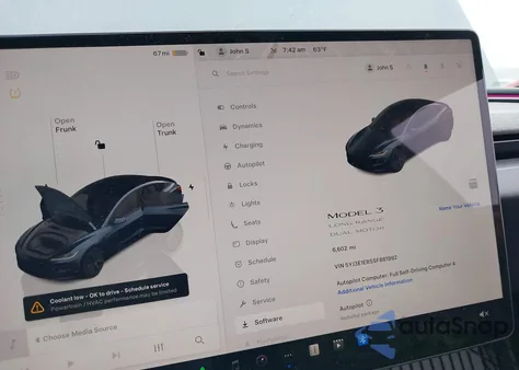 2025 Tesla Model 3 Long Range All-Wheel Drive from USA, damaged, VIN 5YJ3E1EB5SF881992